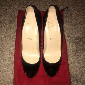 Christian Louboutin Black Peep Toe Heels